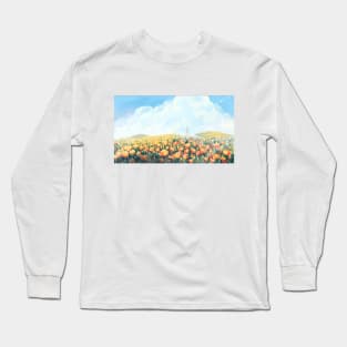 Among the Yellow Flowers Long Sleeve T-Shirt